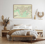 Vintage map of Christiania (Oslo)