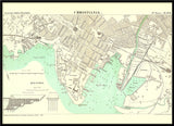 Vintage map of Christiania (Oslo)