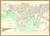 Vintage map of Christiania (Oslo)