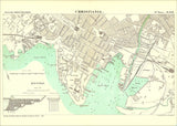 Vintage map of Christiania (Oslo)