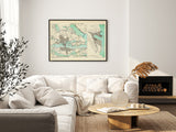 Vintage map of Stockholm