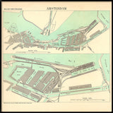 Vintage City Map of Amsterdam Harbour