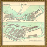 Vintage City Map of Amsterdam Harbour