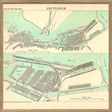 Vintage City Map of Amsterdam Harbour
