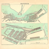 Vintage City Map of Amsterdam Harbour