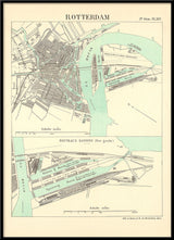 Vintage City Map of Rotterdam