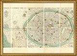Medieval City map of Brugge, Belgium