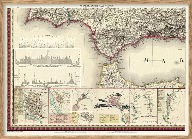 Algarve, Andalusia, Granada - Map