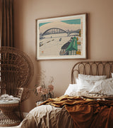 A view on the Steamship pier and bridges