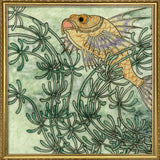 Green Tile with Fish I.