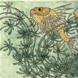 Green Tile with Fish I.