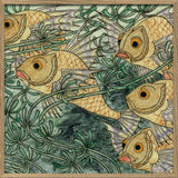 Green Tile with Fish II.