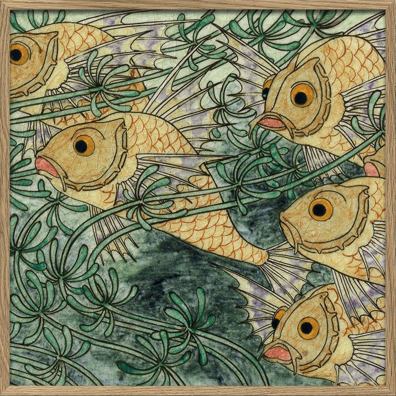 Green Tile with Fish II.