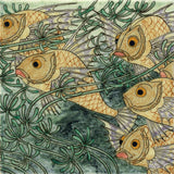 Green Tile with Fish II.