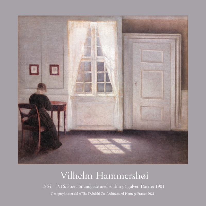 Vilhelm Hammershøi - Stue i Strandgade med solskin på gulvet