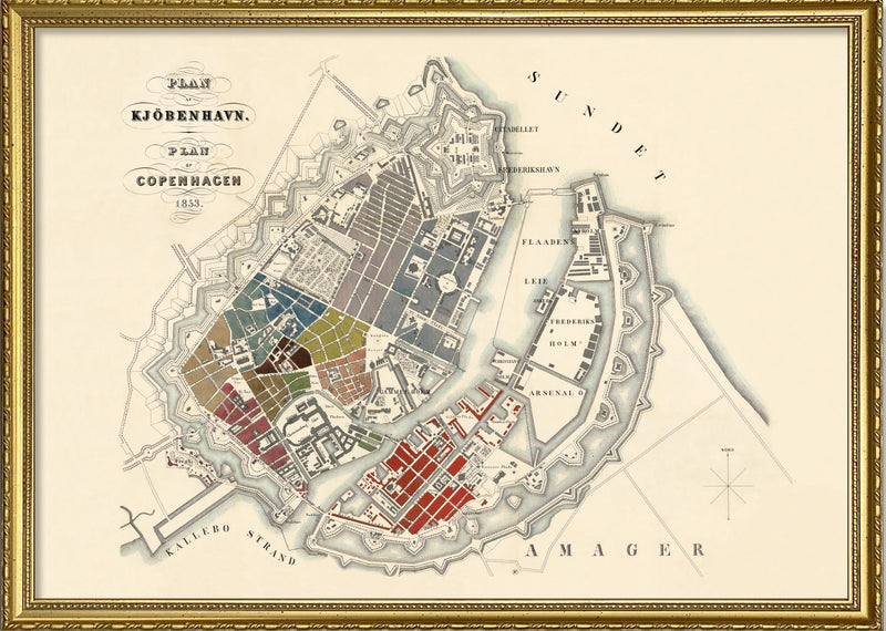 Map of Copenhagen 1853