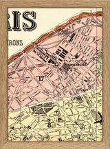 Map of Paris 17th Arrondissement Close Up. Mini Print