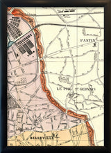 Map of Paris Le Pré St. Gervais Close Up. Mini Print