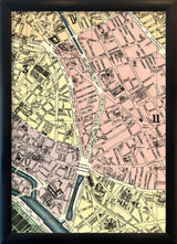 Map of Paris Place de la Bastille Close Up. Mini Print