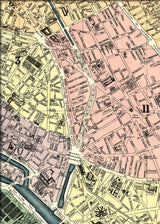 Map of Paris Place de la Bastille Close Up. Mini Print