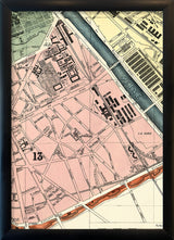Map of Paris 13th Arrondissement Close Up. Mini Print