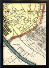 Map of Paris Bois De Vincennes Close Up. Mini Print