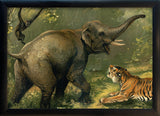 Elephant and Tiger. Mini Print