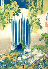 UKIYO-E Waterfall. Mini Print