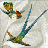 Two Flying Hummingbirds. Mini Print