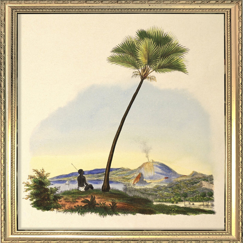 Palm and Man. Mini Print