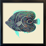 Blue and turquoise fish. Mini Print