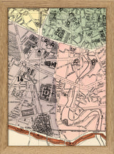 Map of Paris 14th Arrondissement Close Up. Mini Print
